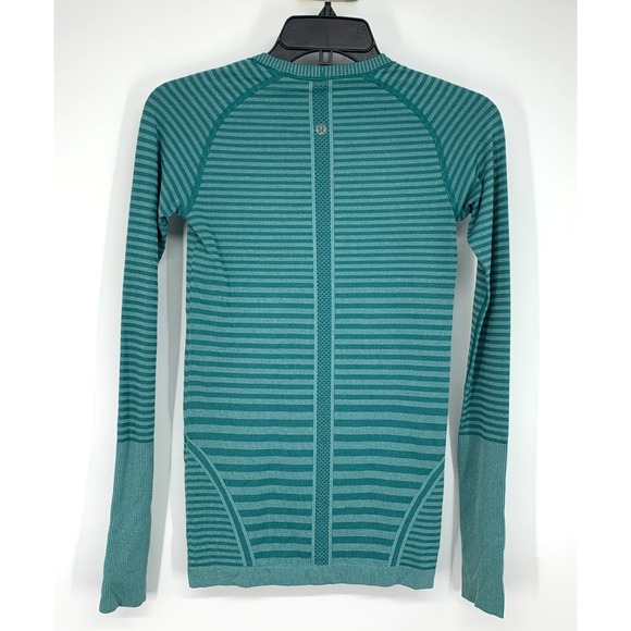 lululemon athletica Teal Striped Long Sleeve Top - Picture 11 of 13